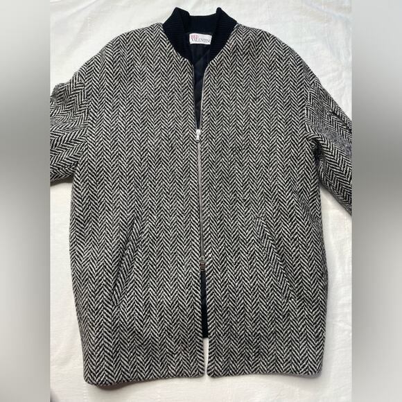 RED Valentino Chevron Wool Forget Me Not Jacket - Picture 2 of 8